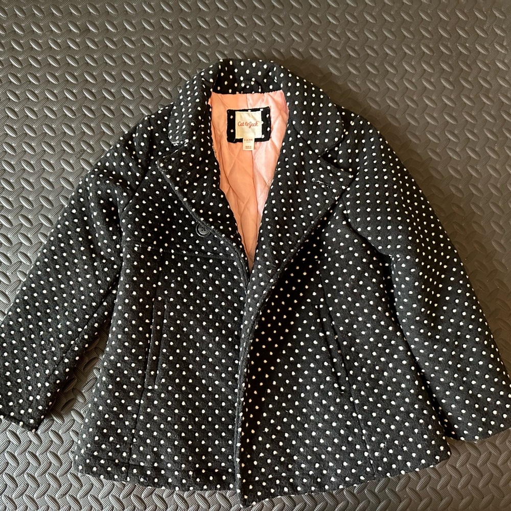 Cat & Jack Polka Dot Coat - Picture 2 of 8